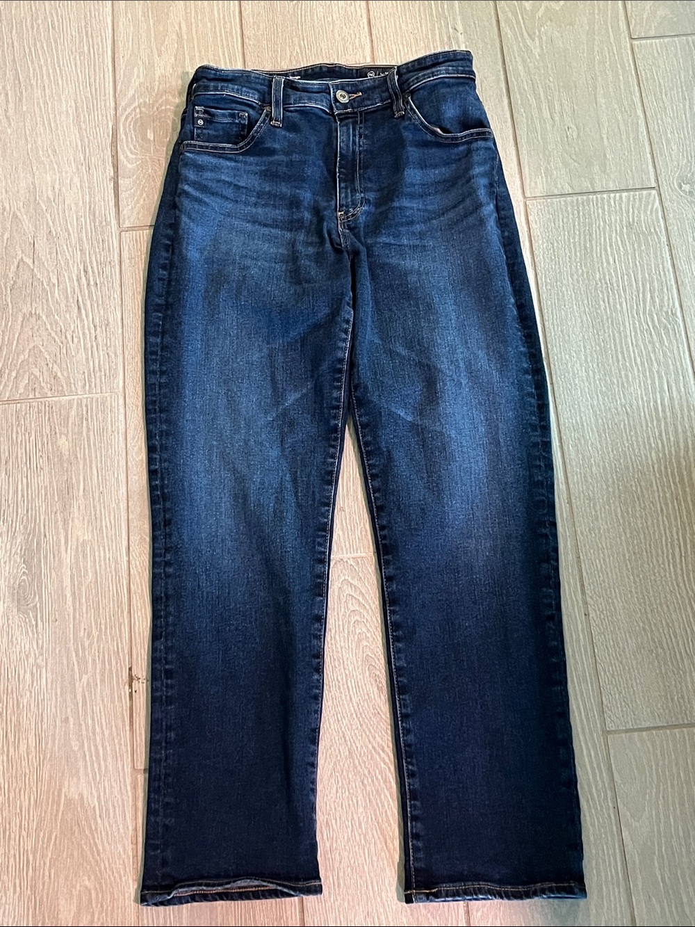Ag Adriano Goldschmied Mari Women's Dark Indigo Straight-Leg Jeans